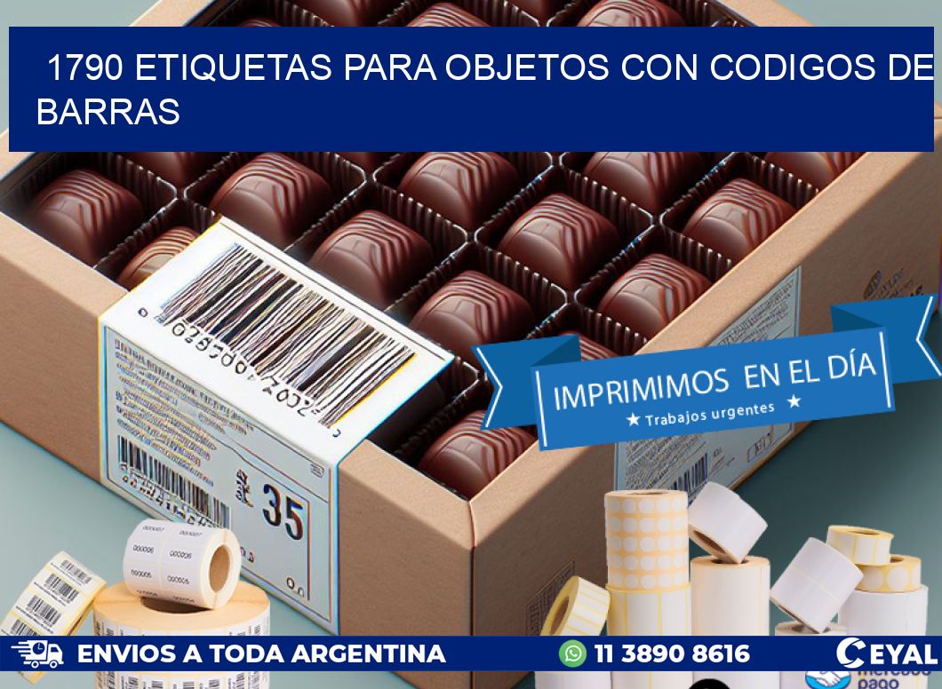 1790 etiquetas para objetos con codigos de barras