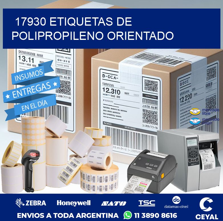 17930 ETIQUETAS DE POLIPROPILENO ORIENTADO