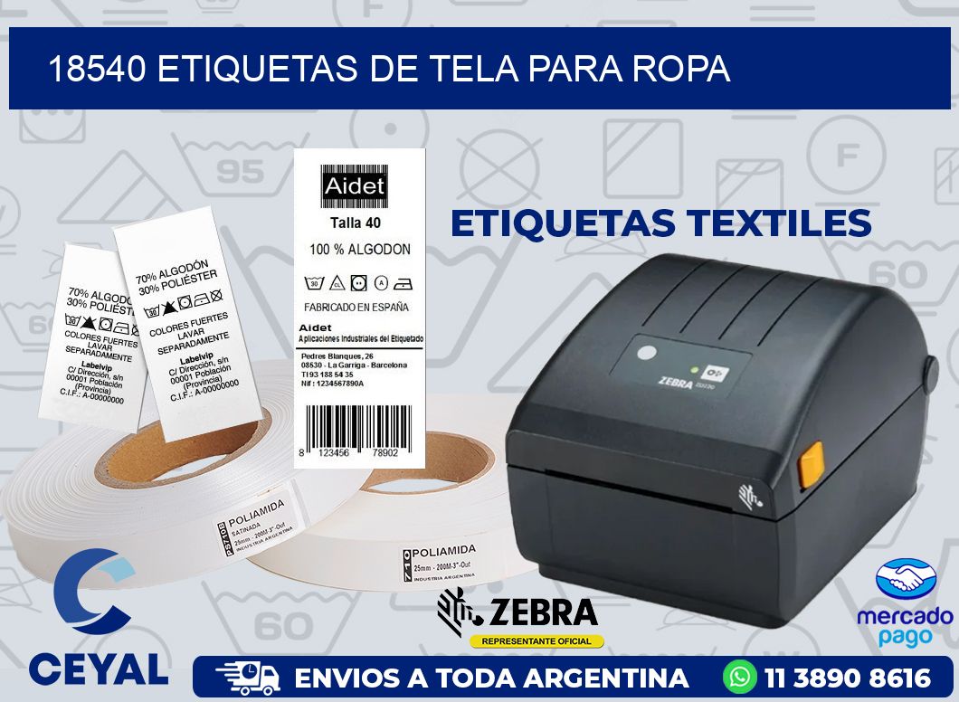 18540 ETIQUETAS DE TELA PARA ROPA