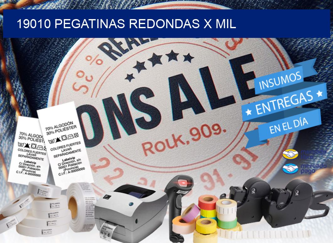 19010 PEGATINAS REDONDAS X MIL