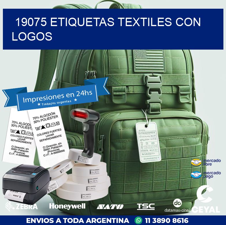 19075 ETIQUETAS TEXTILES CON LOGOS