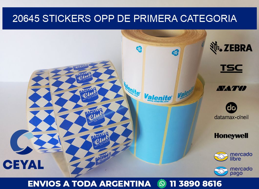 20645 STICKERS OPP DE PRIMERA CATEGORIA