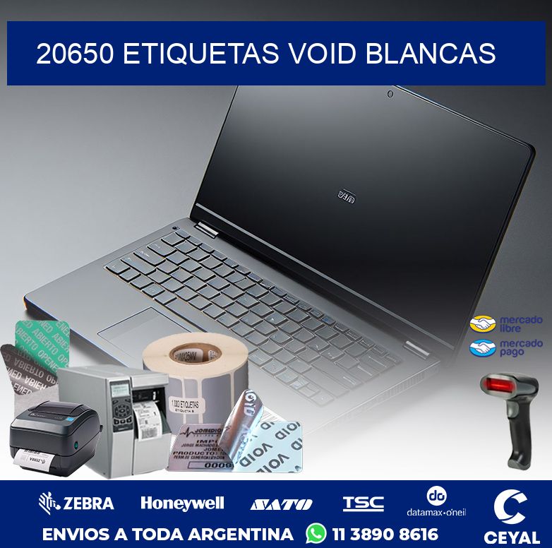 20650 ETIQUETAS VOID BLANCAS