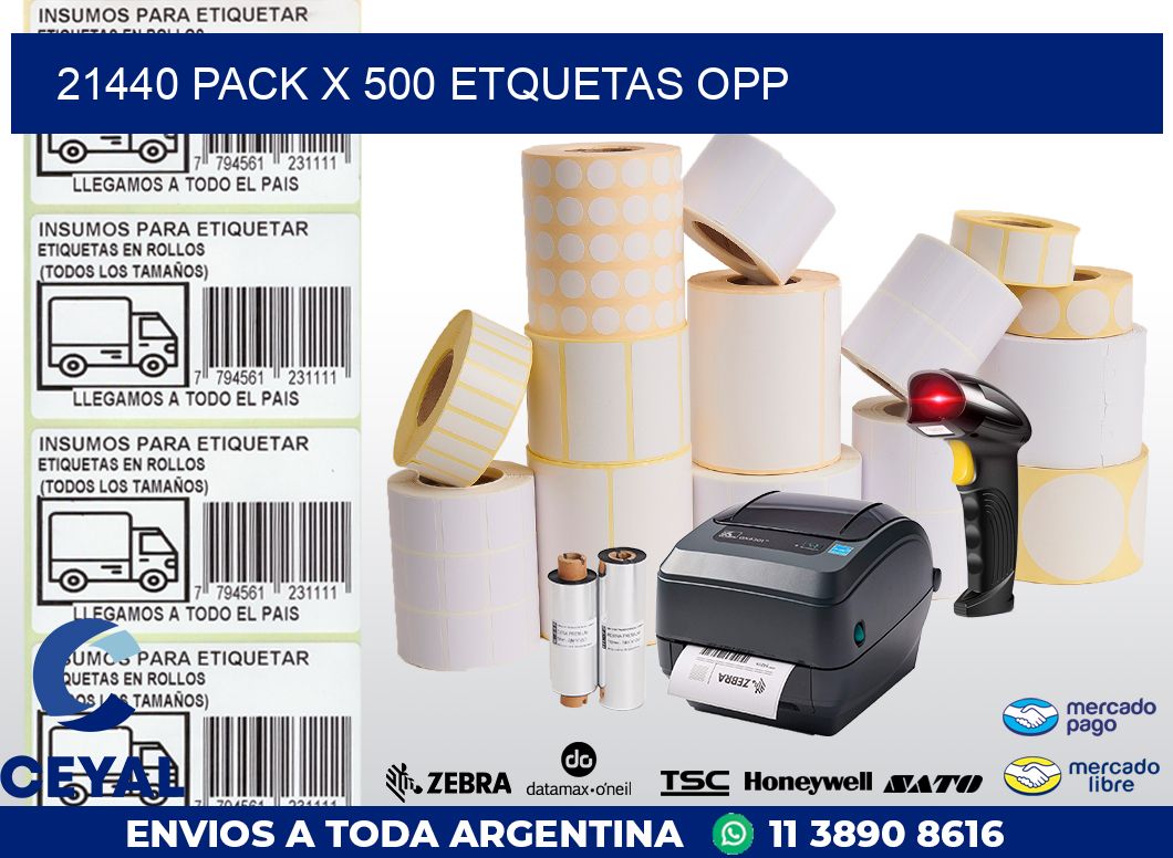21440 PACK X 500 ETQUETAS OPP