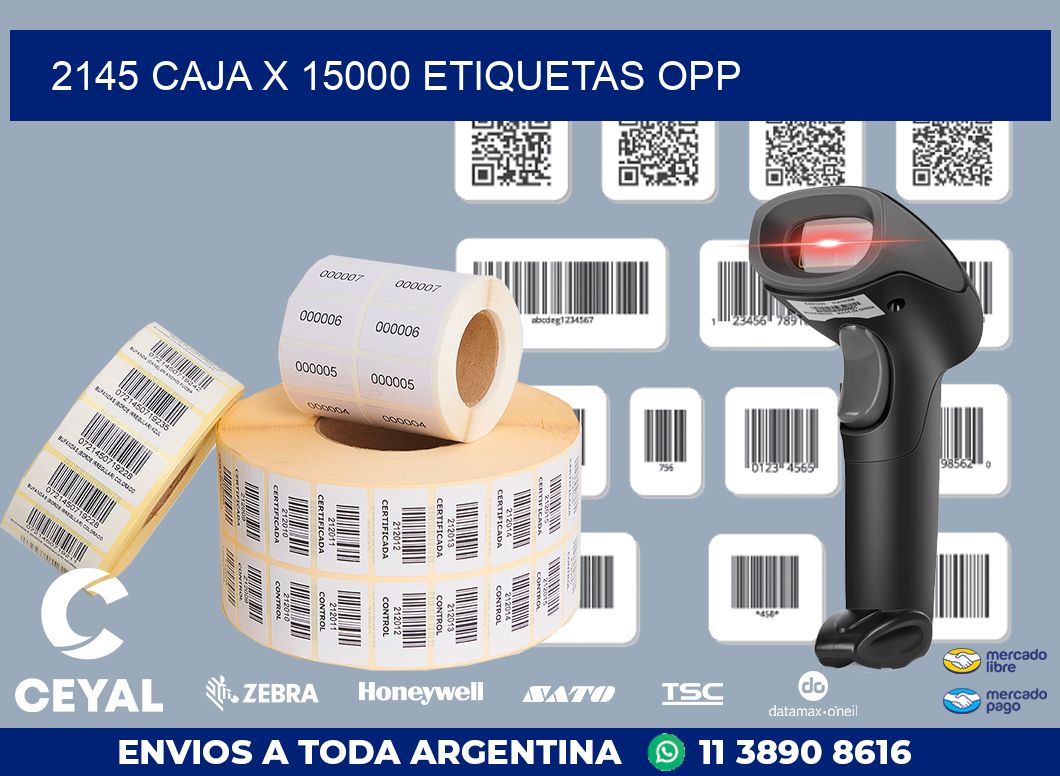 2145 CAJA X 15000 ETIQUETAS OPP