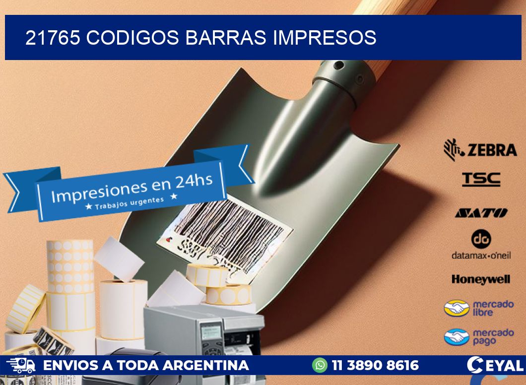 21765 codigos barras impresos