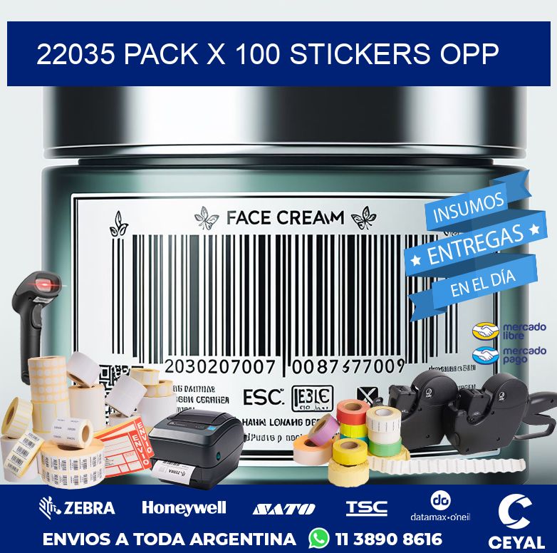 22035 PACK X 100 STICKERS OPP