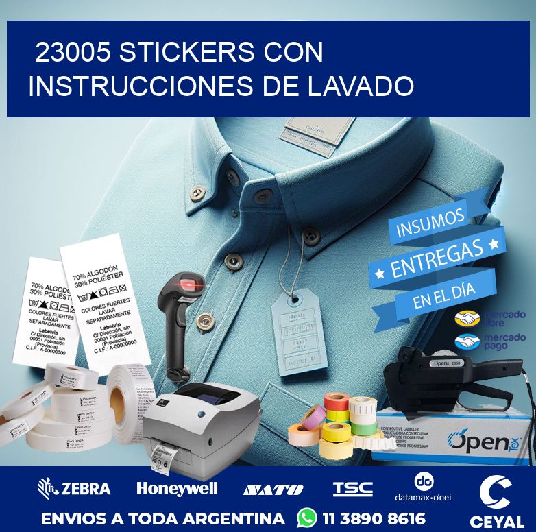 23005 STICKERS CON INSTRUCCIONES DE LAVADO