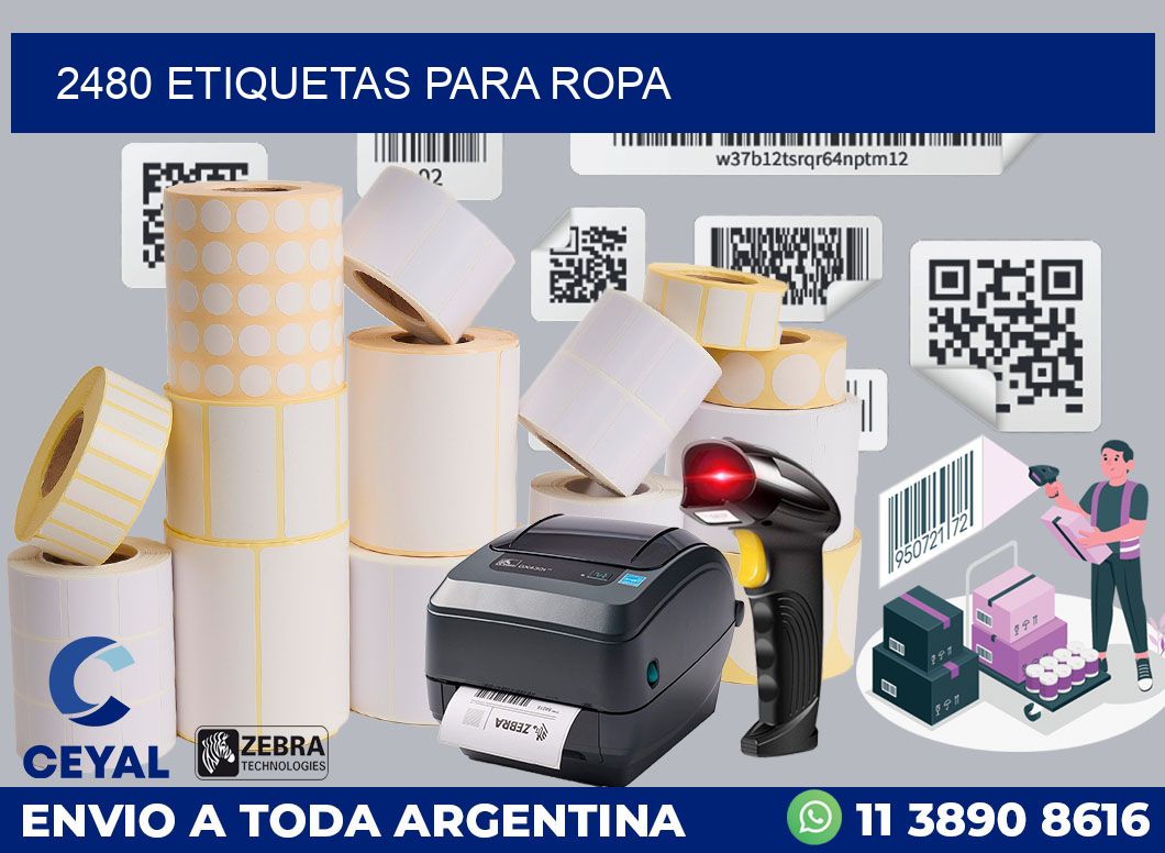 2480 etiquetas para ropa