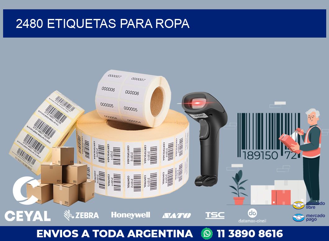 2480 etiquetas para ropa