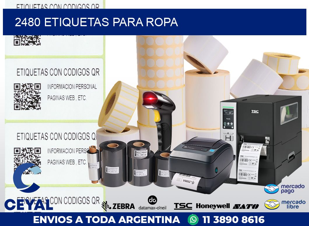 2480 etiquetas para ropa