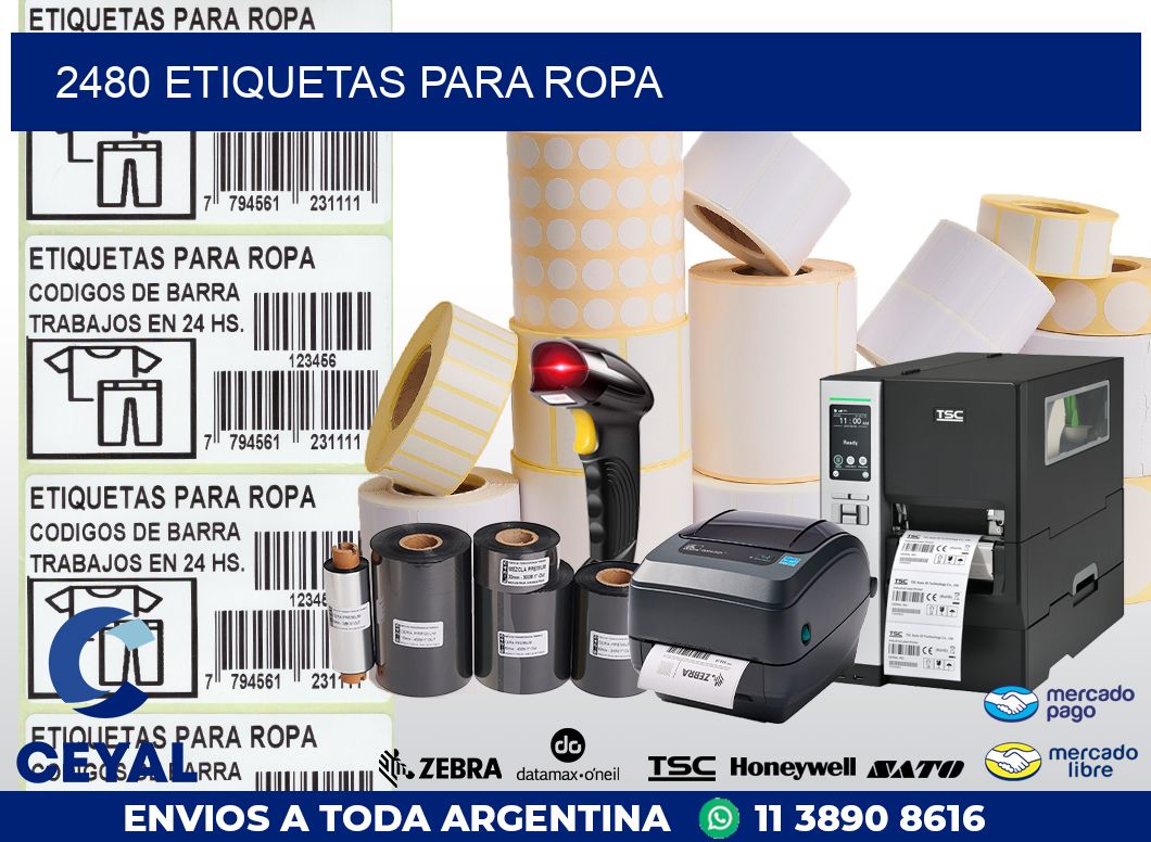 2480 etiquetas para ropa