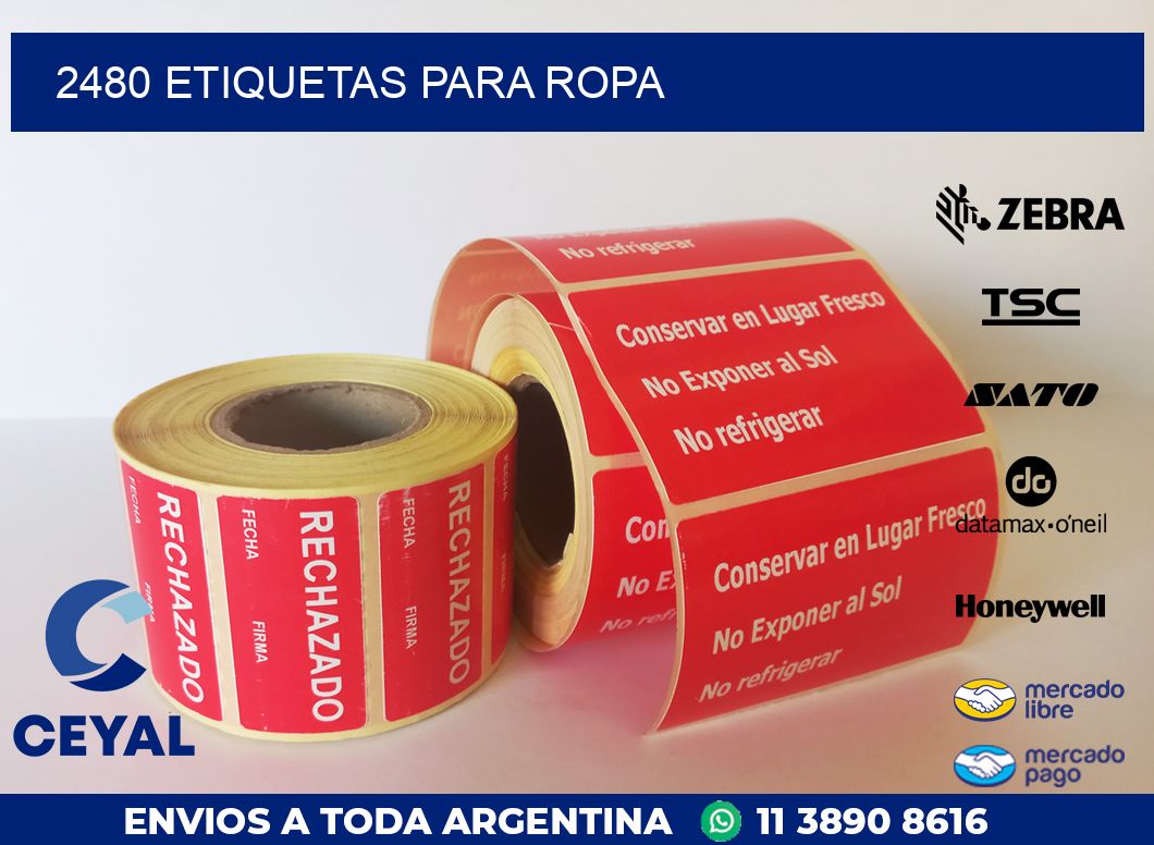 2480 etiquetas para ropa