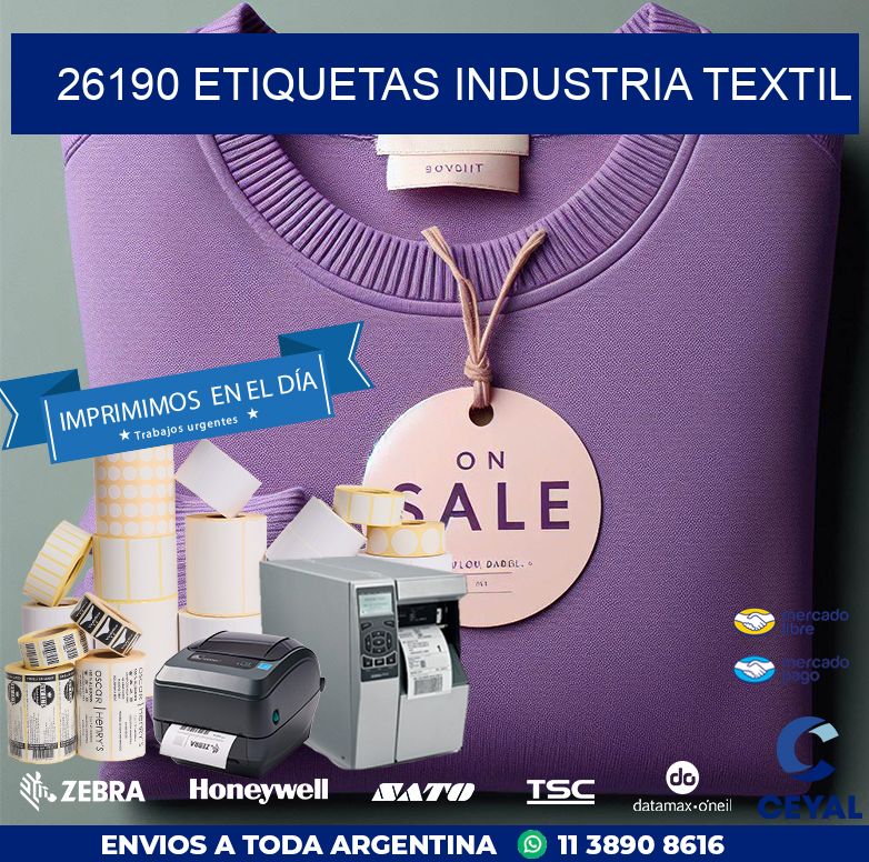 26190 ETIQUETAS INDUSTRIA TEXTIL
