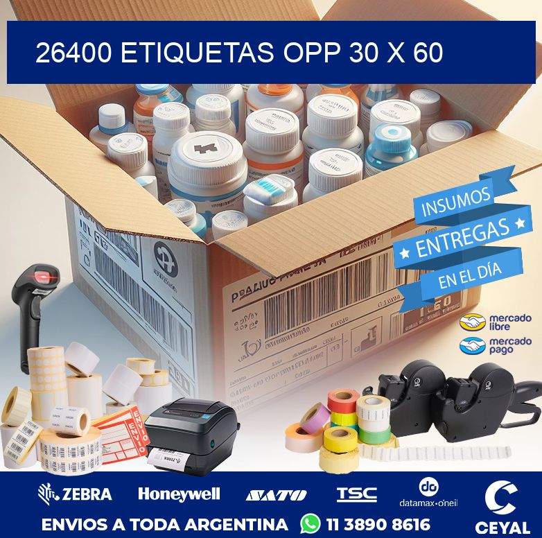 26400 ETIQUETAS OPP 30 X 60