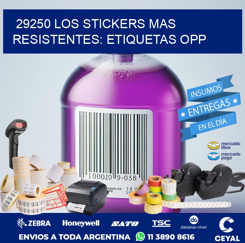 29250 LOS STICKERS MAS RESISTENTES: ETIQUETAS OPP