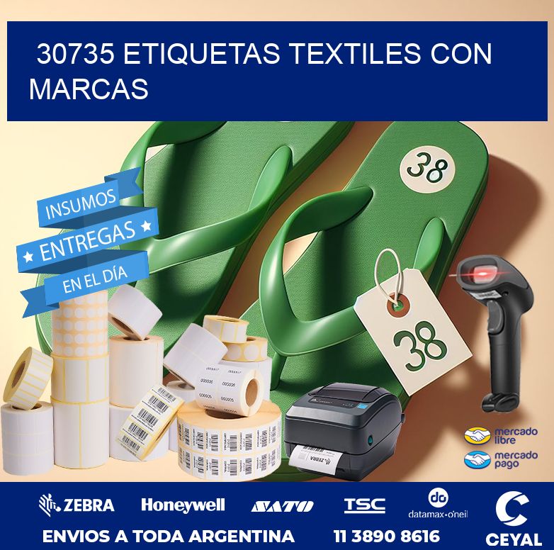 30735 ETIQUETAS TEXTILES CON MARCAS