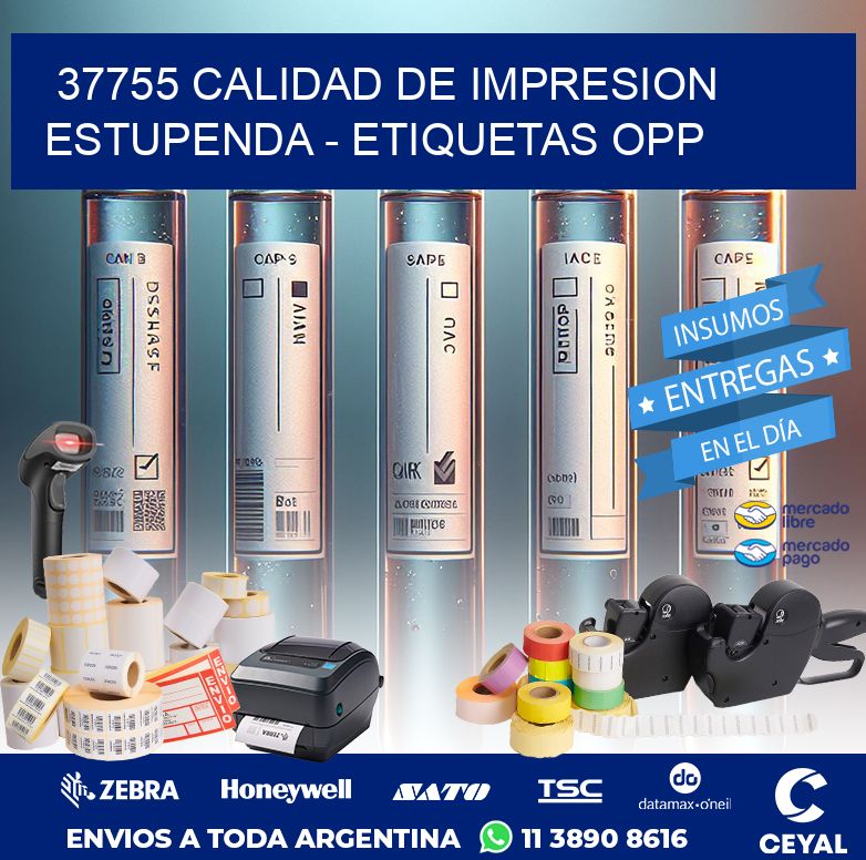 37755 CALIDAD DE IMPRESION ESTUPENDA - ETIQUETAS OPP