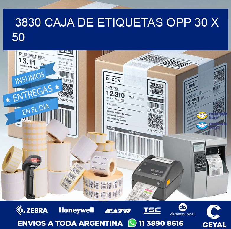 3830 CAJA DE ETIQUETAS OPP 30 X 50