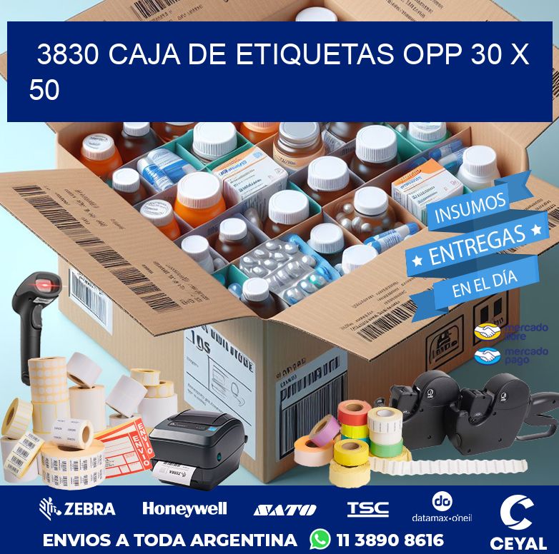 3830 CAJA DE ETIQUETAS OPP 30 X 50