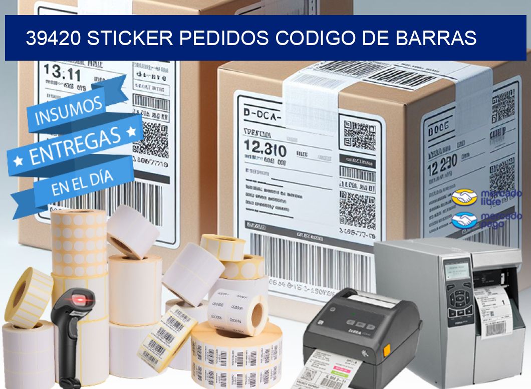 39420 STICKER PEDIDOS CODIGO DE BARRAS