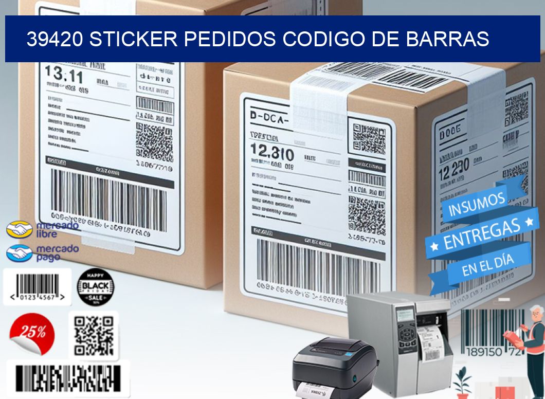 39420 STICKER PEDIDOS CODIGO DE BARRAS