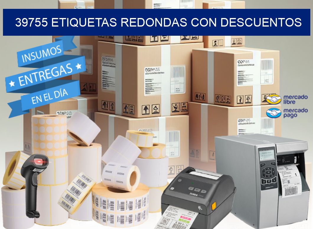 39755 ETIQUETAS REDONDAS CON DESCUENTOS