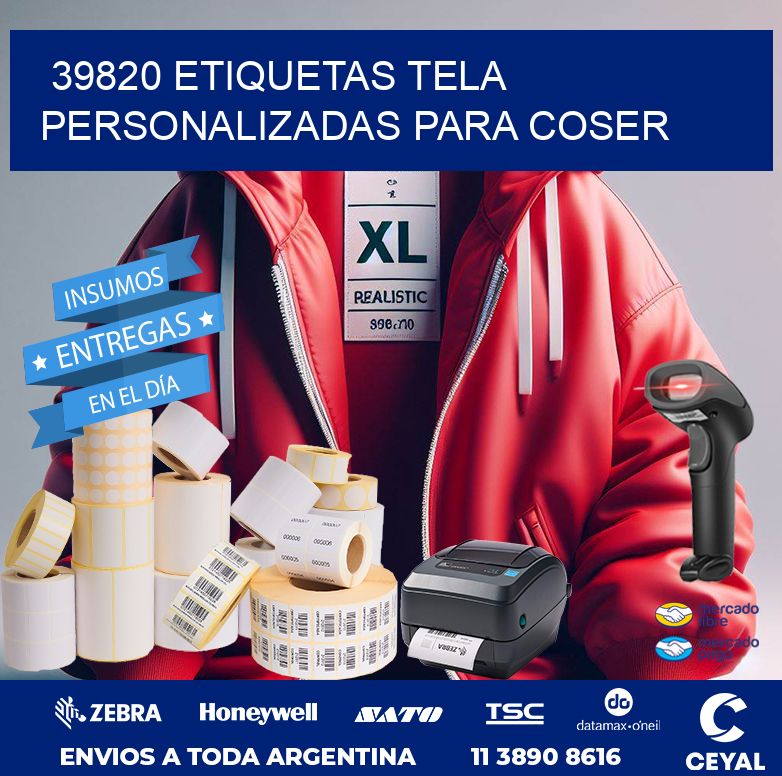 39820 ETIQUETAS TELA PERSONALIZADAS PARA COSER
