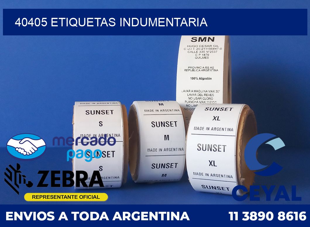 40405 ETIQUETAS INDUMENTARIA