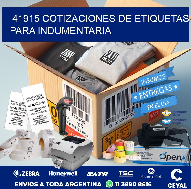 41915 COTIZACIONES DE ETIQUETAS PARA INDUMENTARIA