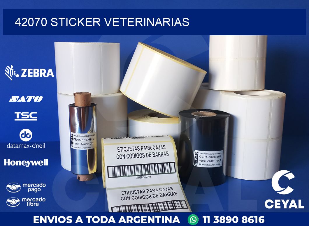 42070 STICKER VETERINARIAS