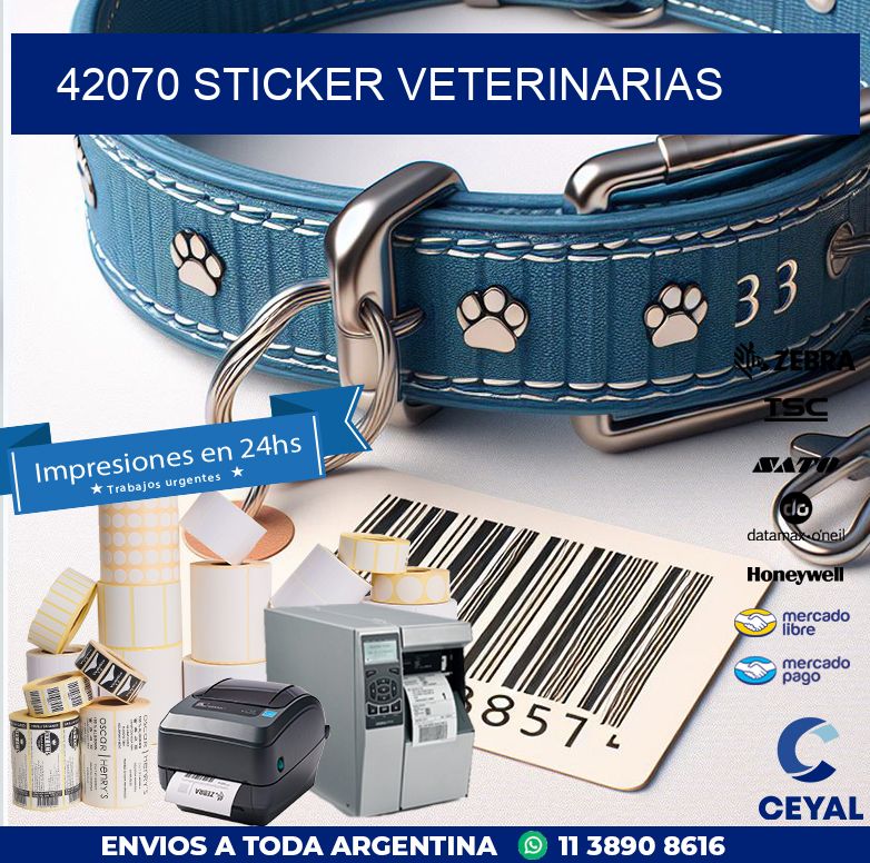 42070 STICKER VETERINARIAS