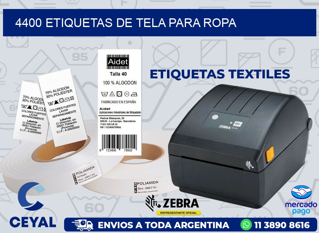4400 ETIQUETAS DE TELA PARA ROPA