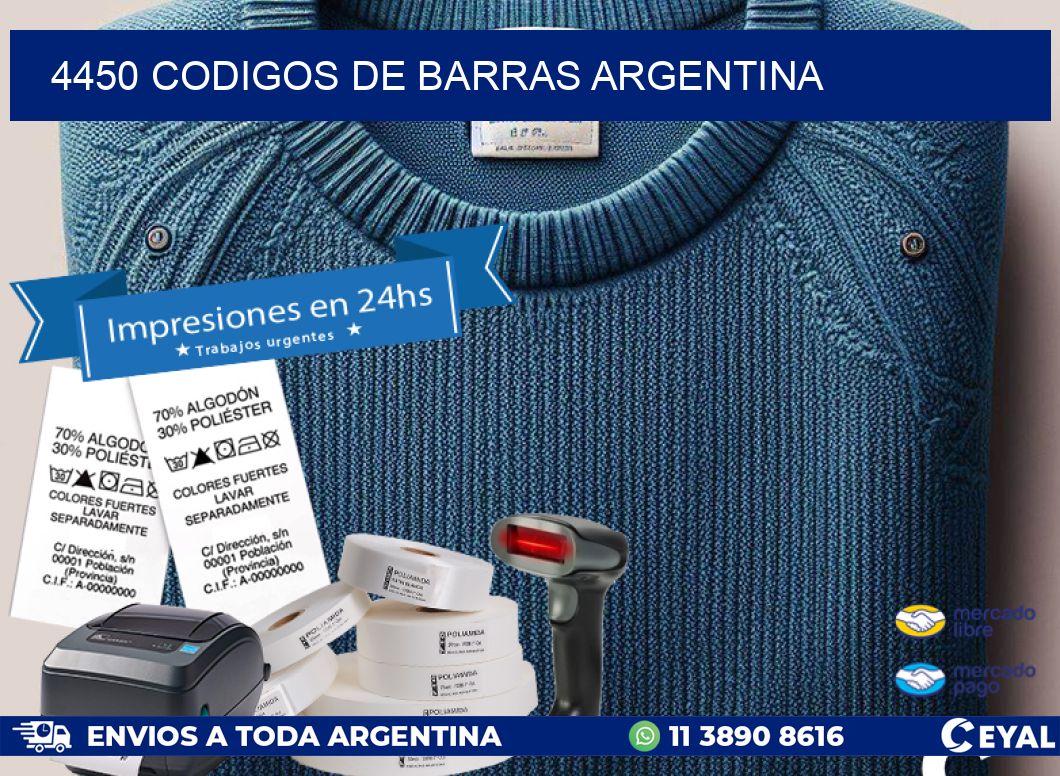 4450 CODIGOS DE BARRAS ARGENTINA