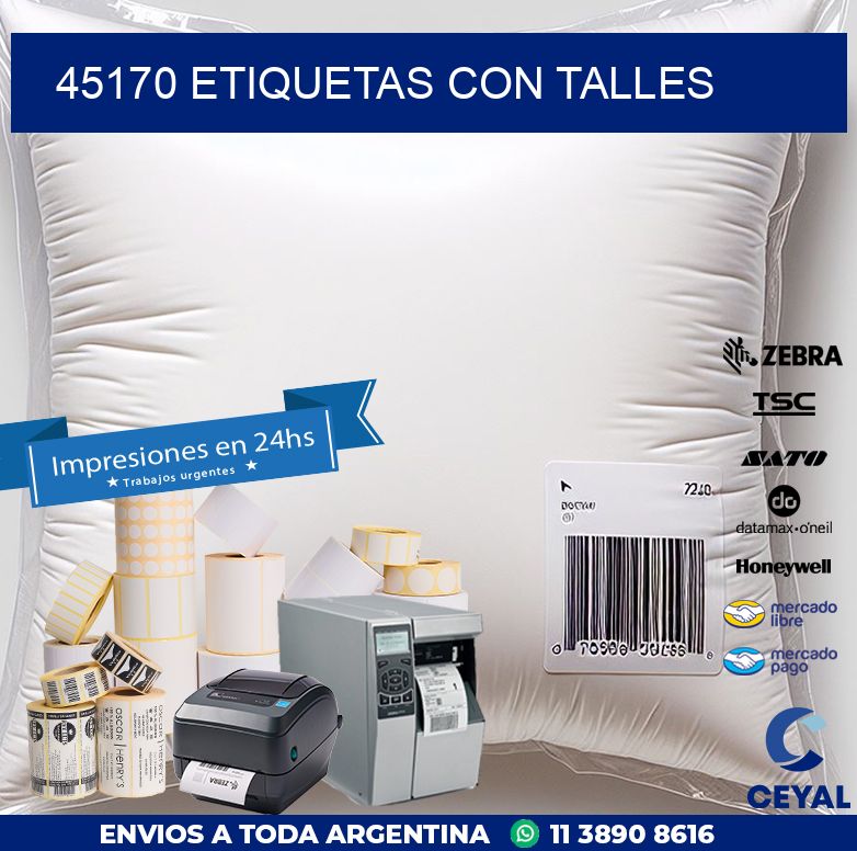 45170 ETIQUETAS CON TALLES