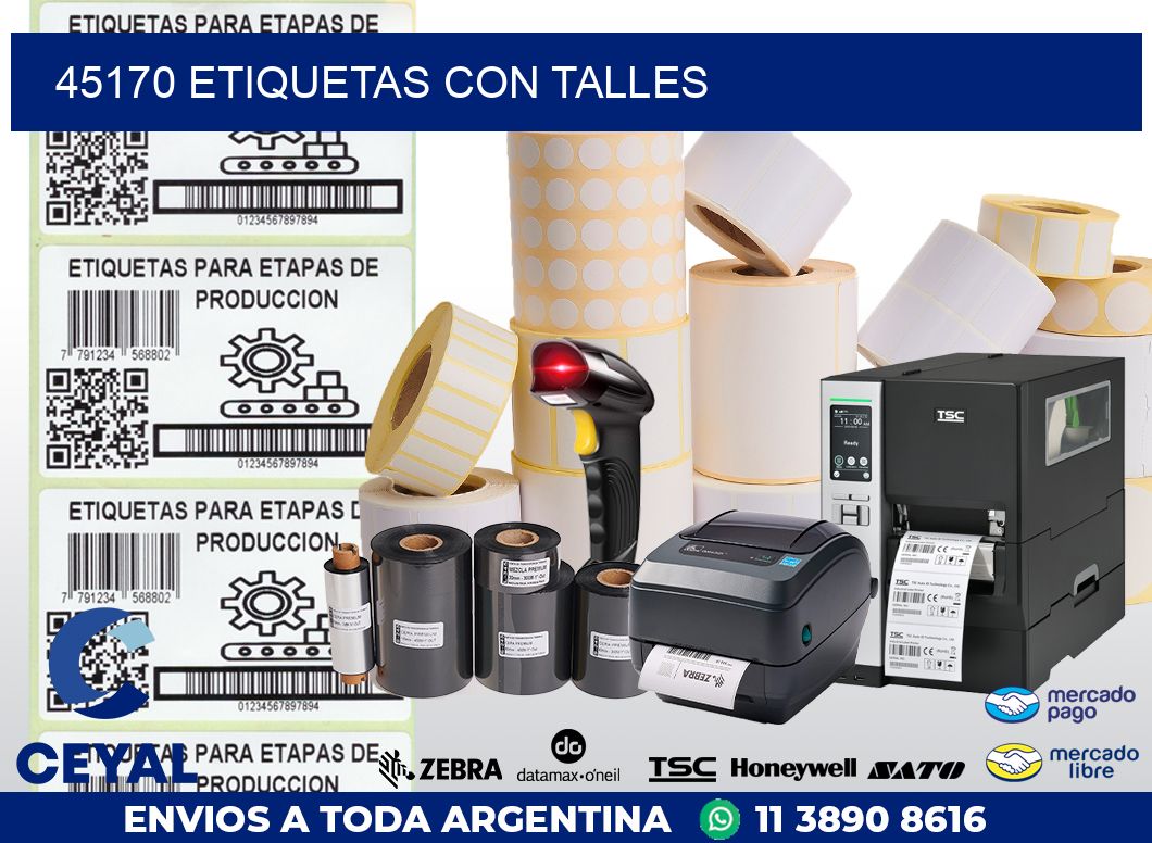 45170 ETIQUETAS CON TALLES