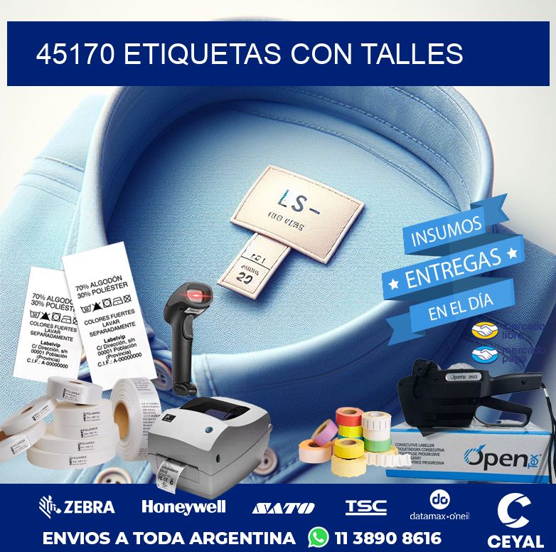 45170 ETIQUETAS CON TALLES