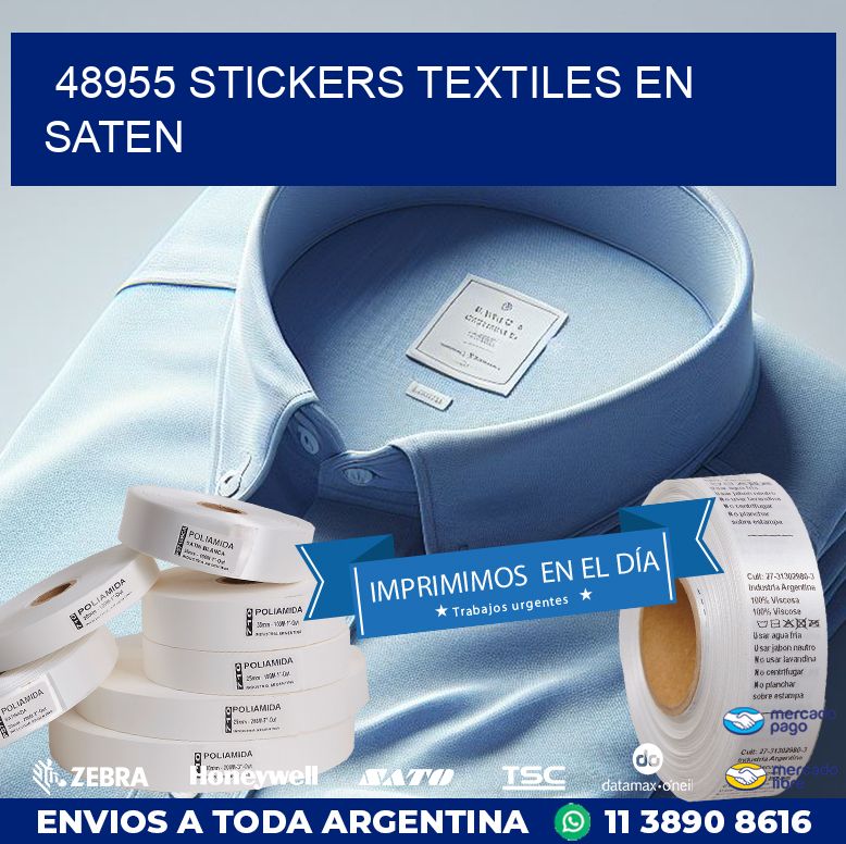 48955 STICKERS TEXTILES EN SATEN