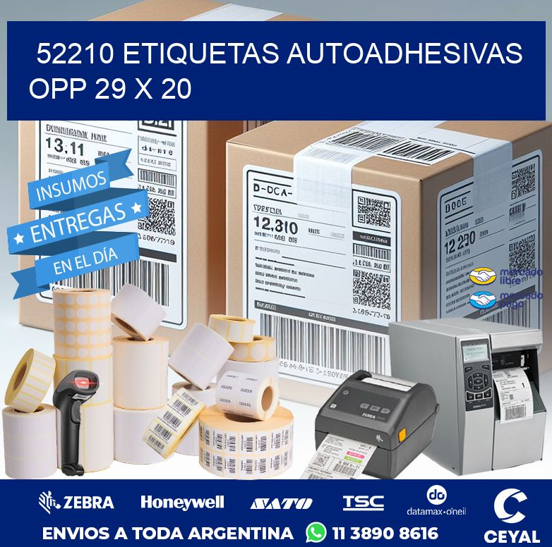 52210 ETIQUETAS AUTOADHESIVAS OPP 29 X 20