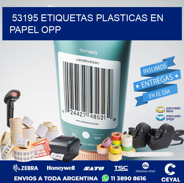 53195 ETIQUETAS PLASTICAS EN PAPEL OPP