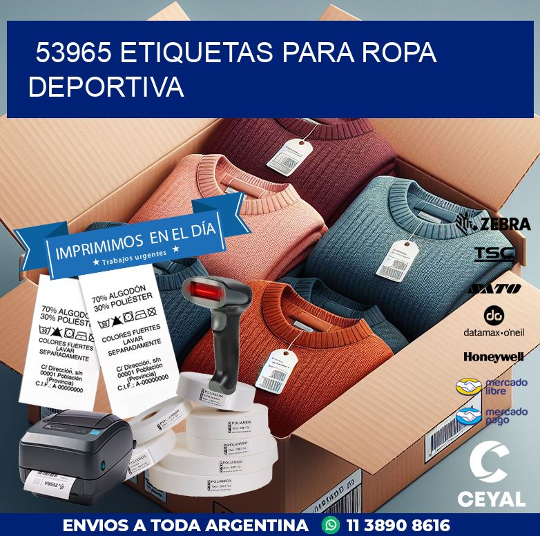 53965 ETIQUETAS PARA ROPA DEPORTIVA