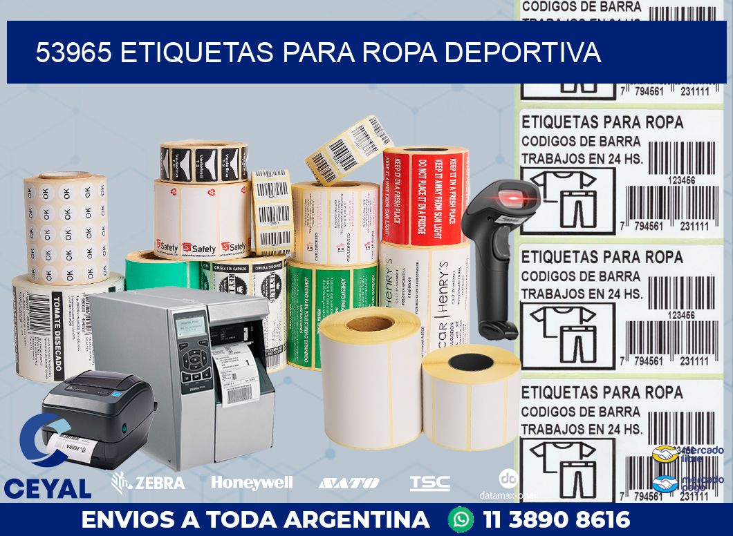 53965 ETIQUETAS PARA ROPA DEPORTIVA