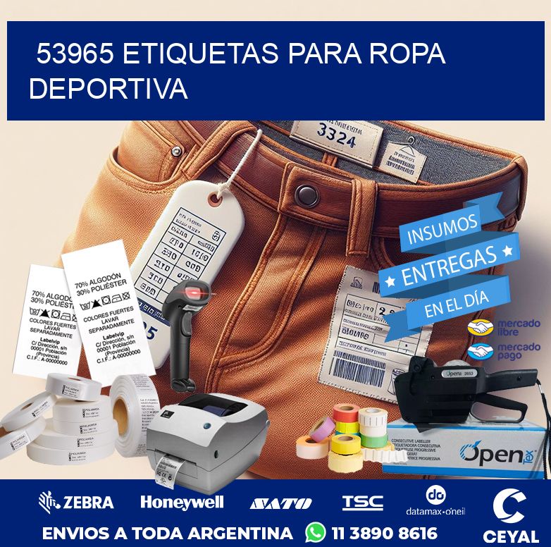 53965 ETIQUETAS PARA ROPA DEPORTIVA