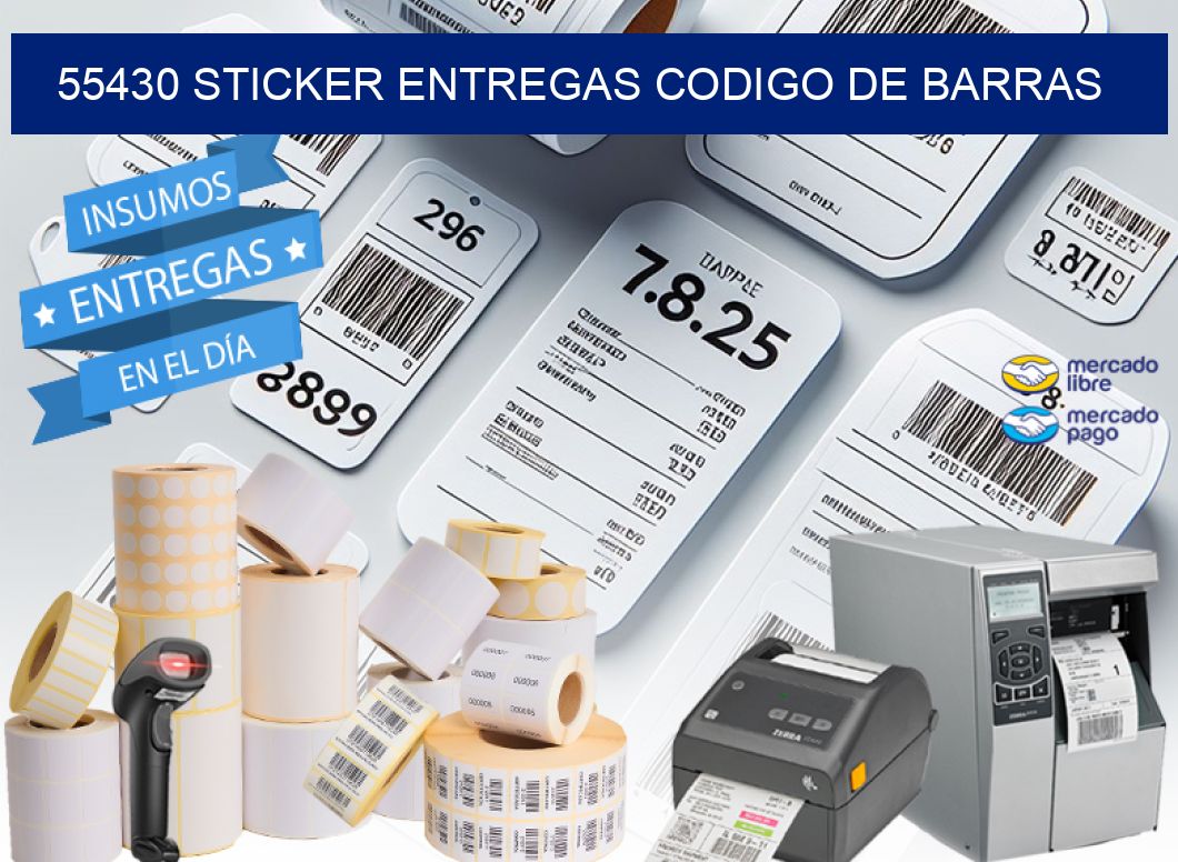 55430 STICKER ENTREGAS CODIGO DE BARRAS