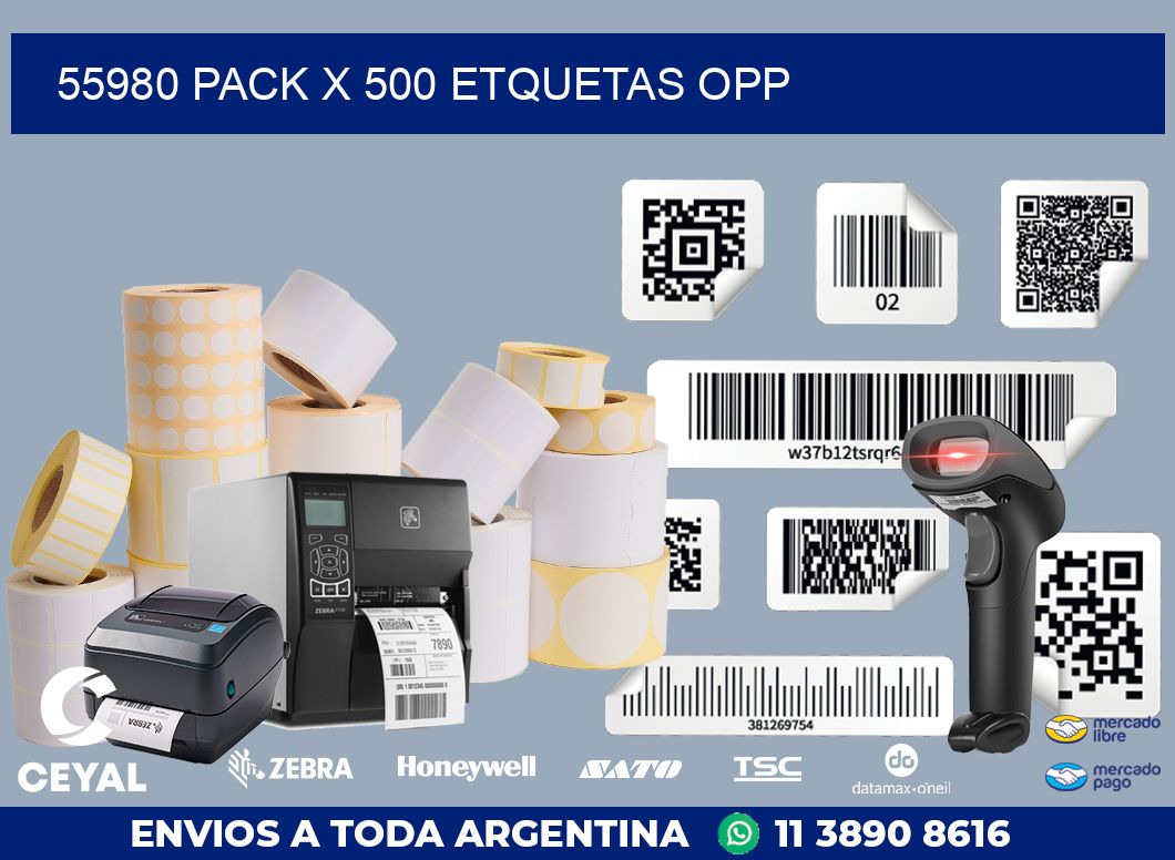 55980 PACK X 500 ETQUETAS OPP