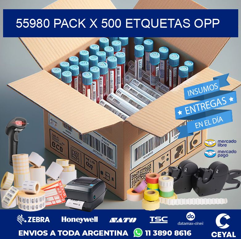 55980 PACK X 500 ETQUETAS OPP