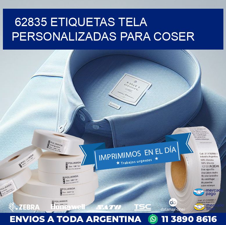 62835 ETIQUETAS TELA PERSONALIZADAS PARA COSER