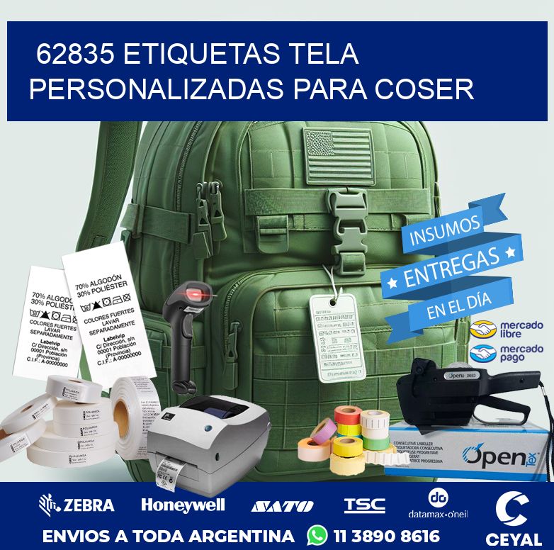 62835 ETIQUETAS TELA PERSONALIZADAS PARA COSER