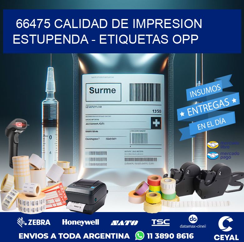 66475 CALIDAD DE IMPRESION ESTUPENDA - ETIQUETAS OPP