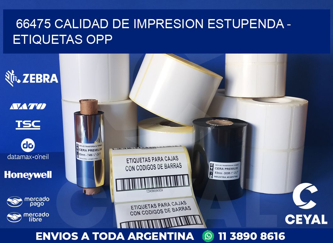 66475 CALIDAD DE IMPRESION ESTUPENDA - ETIQUETAS OPP